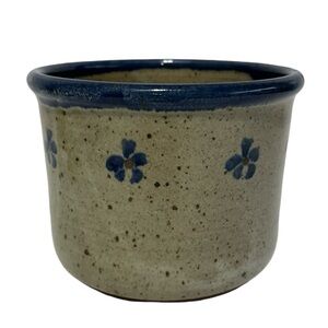 Vintage Carlyle Studio Pottery Pot/Dish Blue Floral